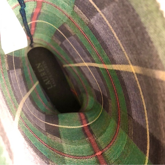 RALPH LAUREN Rossalyn II Black Watch Plaid Knee High Wellies Size 10 - Picture 16 of 17